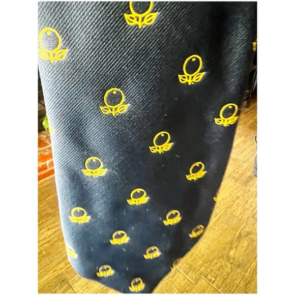 Sunkist Orange Tie Vintage Blue Golden Clasp By Prince Consort Custom Preppy - Picture 6 of 6